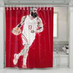 faster than anything nba player shower curtains 0