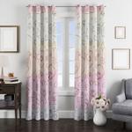 fauna flora outline rainbow window curtain 0