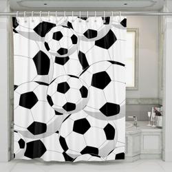 Favourite Sport For Children Is Football Shower Curtain Set For Bathroom Decor Best Gift For Friends