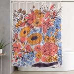 february florals shower curtain 0
