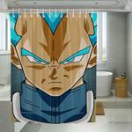 fiction vegeta blue get angry shower curtains 0