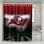 field of skull team buccaneers football shower curtains 0