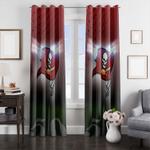field of skull team buccaneers football window curtain 0
