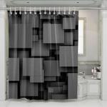 film grain minimalist square shower curtains 0
