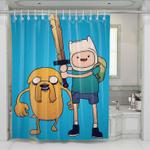finn and jack pose shower curtains 0