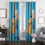 finn and jack pose window curtains 0