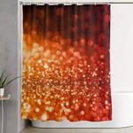 fire and flames red and yellow glitter effect texture shower curtain 0