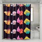 fire flareon pikachu and friends shower curtains 0