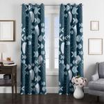 fish and jellyfish dark theme window curtain 0