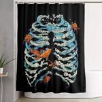 fish bone shower curtain 0