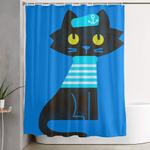 fitz sailor cat shower curtain 0