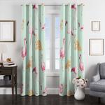 flamingo pink aesthetic vaporwave window curtains 0