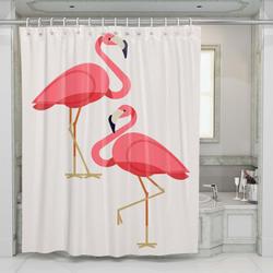Flamingo Vector Cute Shower Curtain Set Bathroom Set For Bathroom Decor Best Gift For Friends