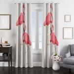 flamingo vector cute window curtains 0