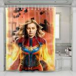 flare captain marvel shower curtains 0