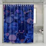 floating species of pokemon shower curtains 0