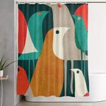 flock of birds shower curtain 0