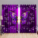 flock of golden purple butterflies blackout curtain butterflies addicts blackout window curtains 100 polyester 417 1079 0