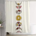 floral phases of the moon shower curtain 0