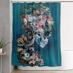 Floral Skull Rp Shower Curtain Set Bathroom Set For Bathroom Decor Best Gift For Friends