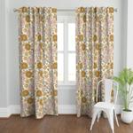 flower pattern blackout curtains floral window curtains home decor family members gift idea blackout window curtains 100 polyester 41 7 107 9 0