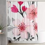 flowers watercolor 11 shower curtain 0