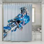 fly higher for motocross blue shower curtains 0
