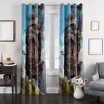 flying ship ghibli window curtains 0