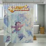 flying steven and friends steven universe shower curtains 0