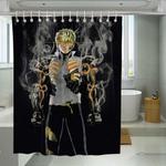 fog genos get mad one punch man shower curtains 0