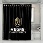 font vegas golden knights team shower curtains 0
