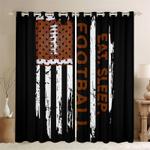 football american flag eat sleep football curtain football lover blackout window curtains 100 polyester 41 7 107 9 0