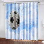 football curtains blackout window treatments drapes for room decoration 0