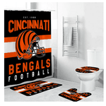 football team helmet cincinnati bengals bathroom sets shower curtain sets 0