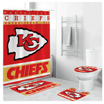football team kansas city chiefs bathroom sets shower curtain sets 0
