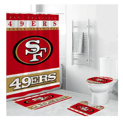NFL Football Team San Francisco 49ers Bathroom Sets, Shower Curtain Sets
