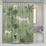 forest tiger monkey stuff shower curtains 0