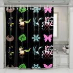 four elements of pokemon monsters shower curtains 0
