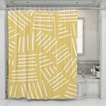 four stripes brown background shower curtains 0