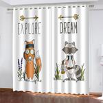fox curtains blackout window treatments drapes for room decoration 0