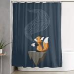 fox tea shower curtain 0
