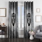 freeze logo of raiders football window curtain 0