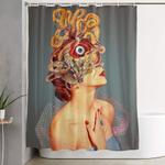 freud vs jung shower curtain 0