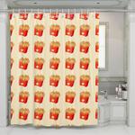 fried fries favourite food shower curtains 0