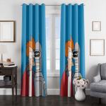 friend and futurama robbot window curtain 0