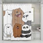 friendship of we bare bears shower curtains 0