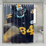 front of light player nfl shower curtains 0