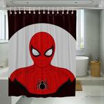 front of spiderman far from home shower curtains 0