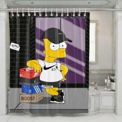 Front Of Store Sportwear Adidas Nike Simpsons Shower Curtain Set For Bathroom Decor Gift For Friends