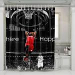 front slam dunk nba player shower curtains 0
